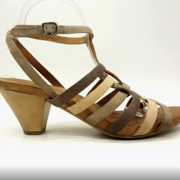 Naya Tatiana Leather Boho Straps Multicolor Sandals size 10W - Picture 2 of 7